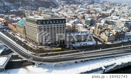 Aerial view of River Port, Podil and Postal Square Aerial view of River Port, Podil and Postal Square 38492745
