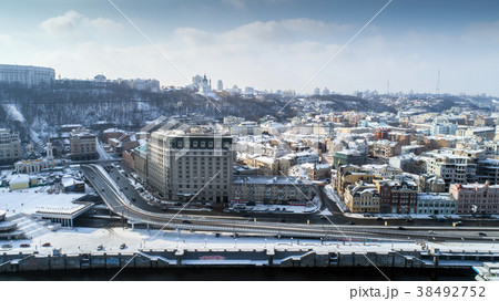 Aerial view of River Port, Podil and Postal Square Aerial view of River Port, Podil and Postal Square 38492752