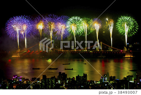夜景 風景 海 38493007