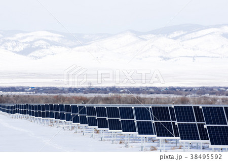 solar power station winter 38495592