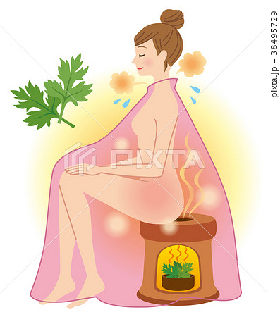 よもぎ蒸し　美容　女性 38495729