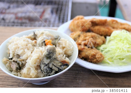 牡蠣飯 カキフライ 牡蠣飯 カキフライ 38501411