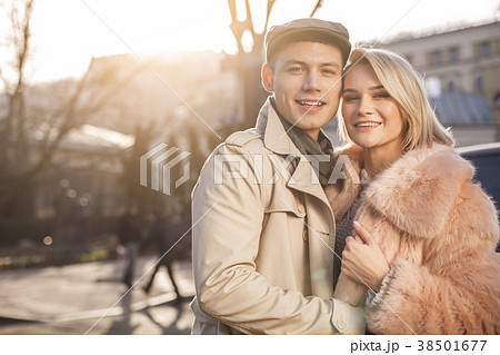 Delighted girlfriend and boyfriend are enjoying Delighted girlfriend and boyfriend are enjoying 38501677