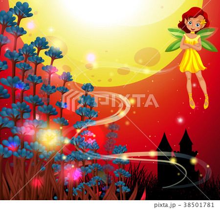 Cute fairy flying  38501781