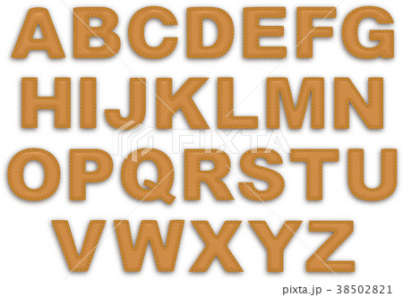 革細工風のアルファベット 大文字 のイラスト素材