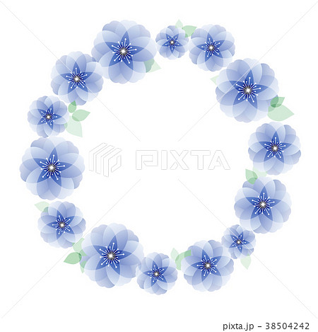 ブルーの花冠のイラスト素材