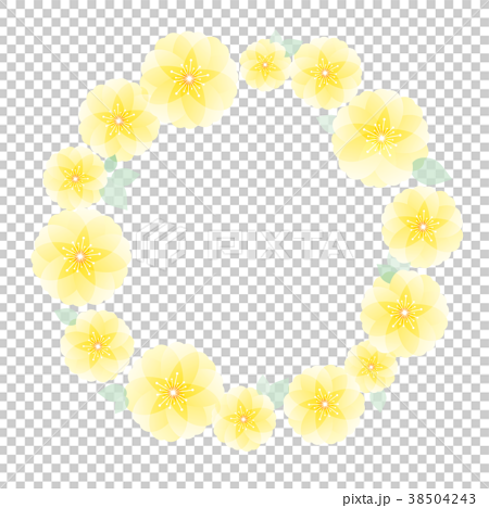 黄色の花冠のイラスト素材