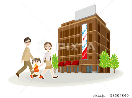 家族で買い物のイラスト 家族で買い物のイラスト 38504340