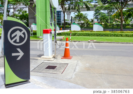 Barrier at car parking of entrance  38506763