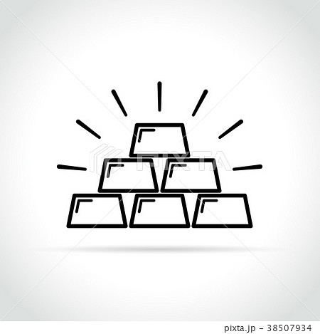 gold bars icon on white background 38507934