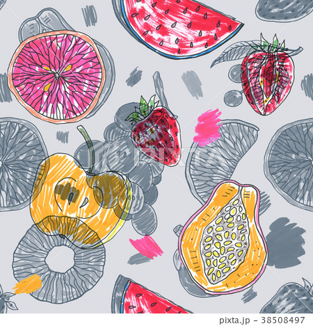 Tropical pattern of exotic fruit. Abstract 38508497