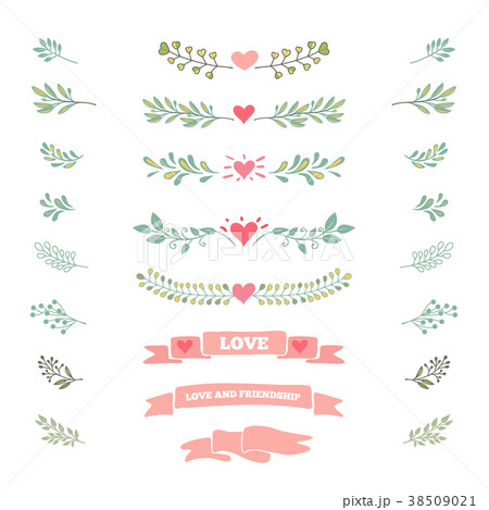 Collection vintage elements 38509021