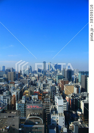 名古屋市都市風景　名古屋駅方面の風景 38509316