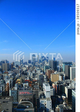 名古屋市都市風景　名古屋駅方面の風景 38509317