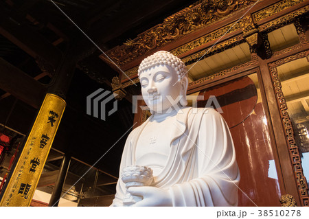 close-up of Buddhist God statue in the ancient 38510278
