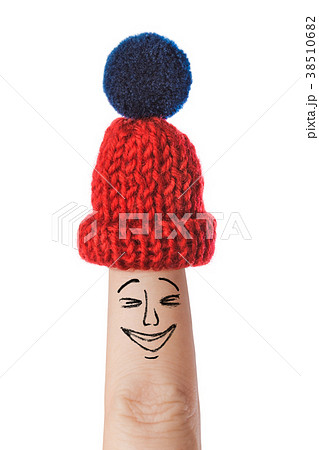 Hand-drawn face on finger Hand-drawn face on finger 38510682
