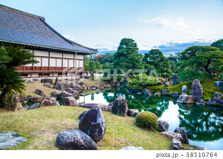 京都 二条城 二の丸庭園の写真素材