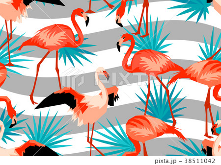 動物の画像について 最新のhdトロピカル かわいい フラミンゴ イラスト