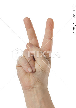 Counting hand (or victory sign) 38511506