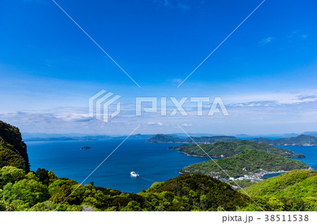 小豆島　坂手港の遠景２ 38511538