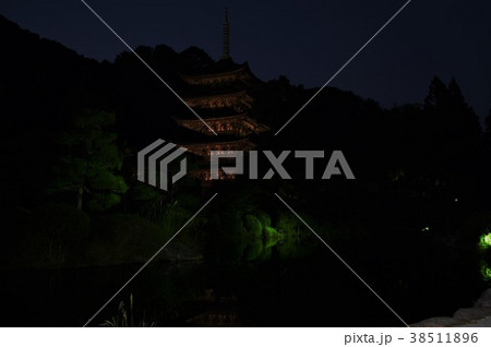 夜の瑠璃光寺五重塔 夜の瑠璃光寺五重塔 38511896