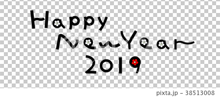 亥年年賀素材　Happy New Year 2019 38513008
