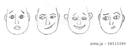 Hand-drawn cartoon faces Hand-drawn cartoon faces 38513394