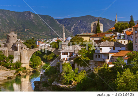 Old Bridge in Mostar - Bosnia and Herzegovina Old Bridge in Mostar - Bosnia and Herzegovina 38513408
