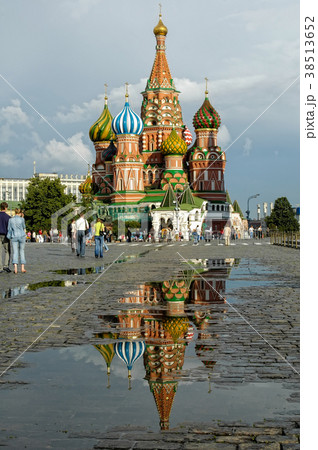 Kremlin Cathedral Sobor after rain. Moscow. Russia Kremlin Cathedral Sobor after rain. Moscow. Russia 38513652
