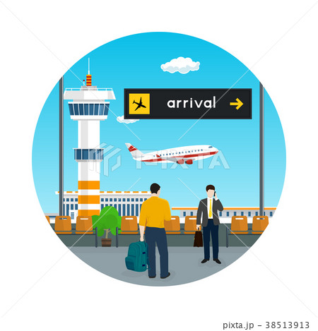Icon of Waiting Room with Men at the Airport 38513913