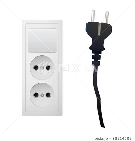 Electric adapter with two plug and switch. 38514505