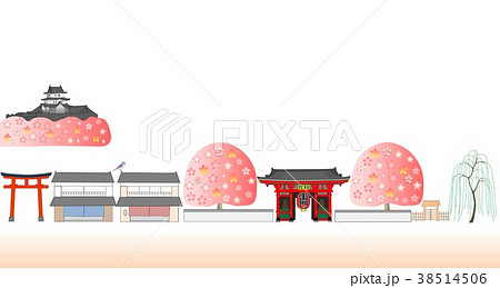 雷門と桜 38514506