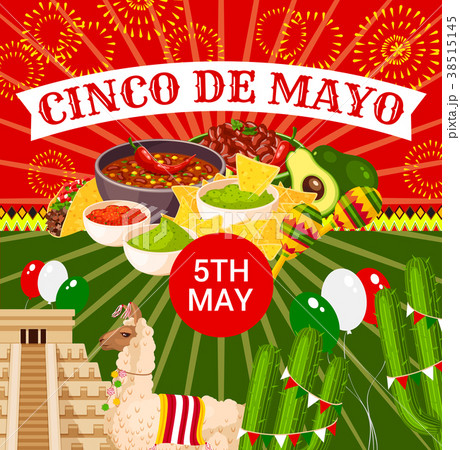 Mexican Cinco de Mayo vector fiesta poster 38515145