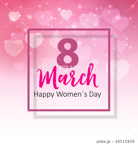 Women's Day Greeting Card 8 March Vector Women's Day Greeting Card 8 March Vector 38515839