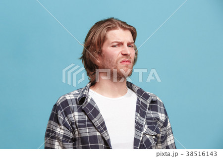 Let me think. Doubtful pensive man with thoughtful 38516143