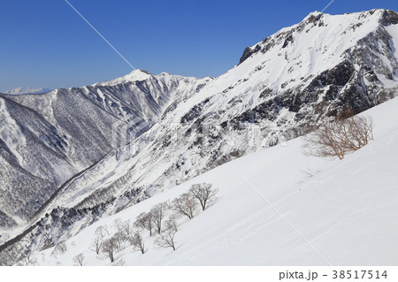 冬の天神尾根から俎嵓(まないたぐら)方面を見る 38517514