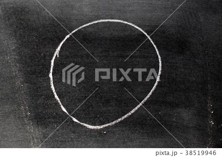 White chalk hand drawing in circle shape White chalk hand drawing in circle shape 38519946
