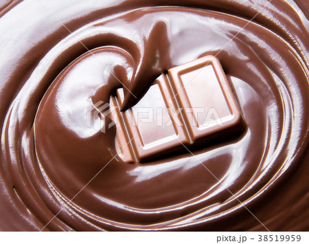 melt chocolate swirl and chocolate bar 38519959