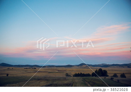 sunrise in Montenegro mountains in the background 38521028