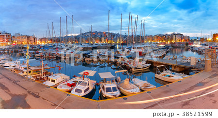 Night Piraeus Marina in Athens, Greece 38521599