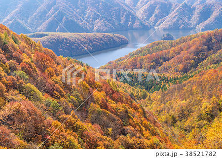 Nakatsugawa gorge from view point Azuma lake line Nakatsugawa gorge from view point Azuma lake line 38521782