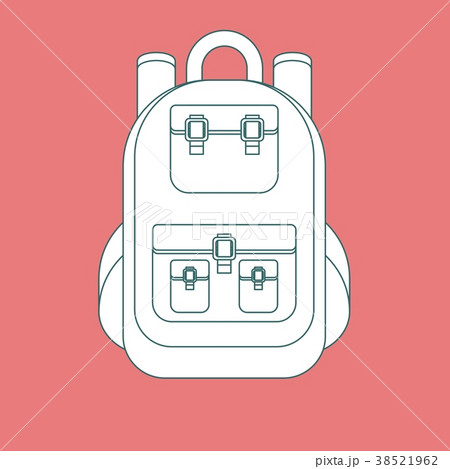 Backpack icon simple flat illustration. 38521962