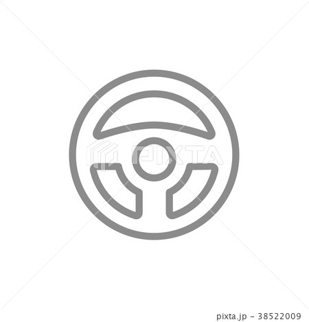 Simple rudder, helm line icon. Symbol and sign 38522009