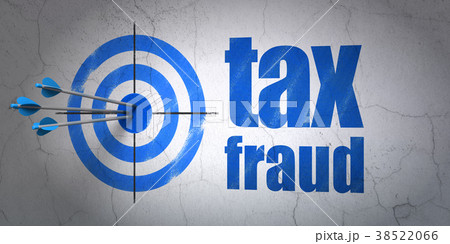 Law concept: target and Tax Fraud on wall 38522066