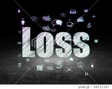 Business concept: Loss in grunge dark room Business concept: Loss in grunge dark room 38522167