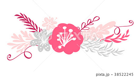 bouquet flowers and floral elements isolated on 38522245