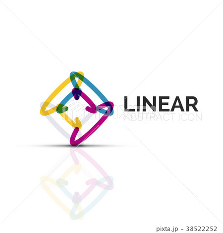 Abstract flower or star minimalistic linear icon Abstract flower or star minimalistic linear icon 38522252
