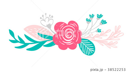 bouquet flowers and floral elements isolated on bouquet flowers and floral elements isolated on 38522253