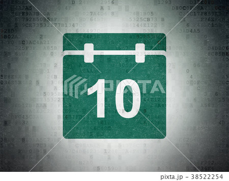 Time concept: Calendar on Digital Data Paper Time concept: Calendar on Digital Data Paper 38522254