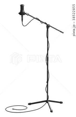 Microphone With Stand On White Background 38522855